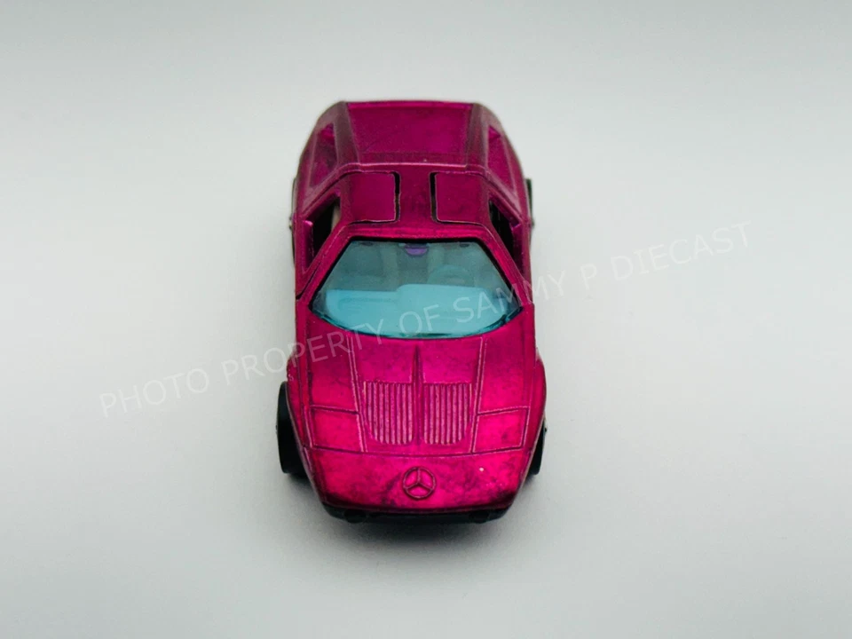 Hot Wheels Redline MERCEDES BENZ C111 Tough Rose HK White Interior Very Nice !!! - Image 3 of 4