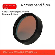 Filtro de paso de banda ultra estrecho BP1064-5nm FWHM 5nm OD4 T 90% IR filtro de interferencia