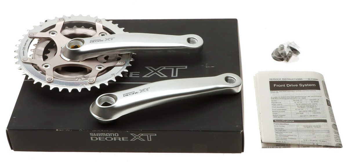 Shimano Deore XT FC-M739 8 Speed Crankset JIS 165mm Silver 223242