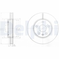 2X Bremsscheibe Delphi BG4187C FüR Saab Opel Insignia G09 J60 Sports Tourer LPG