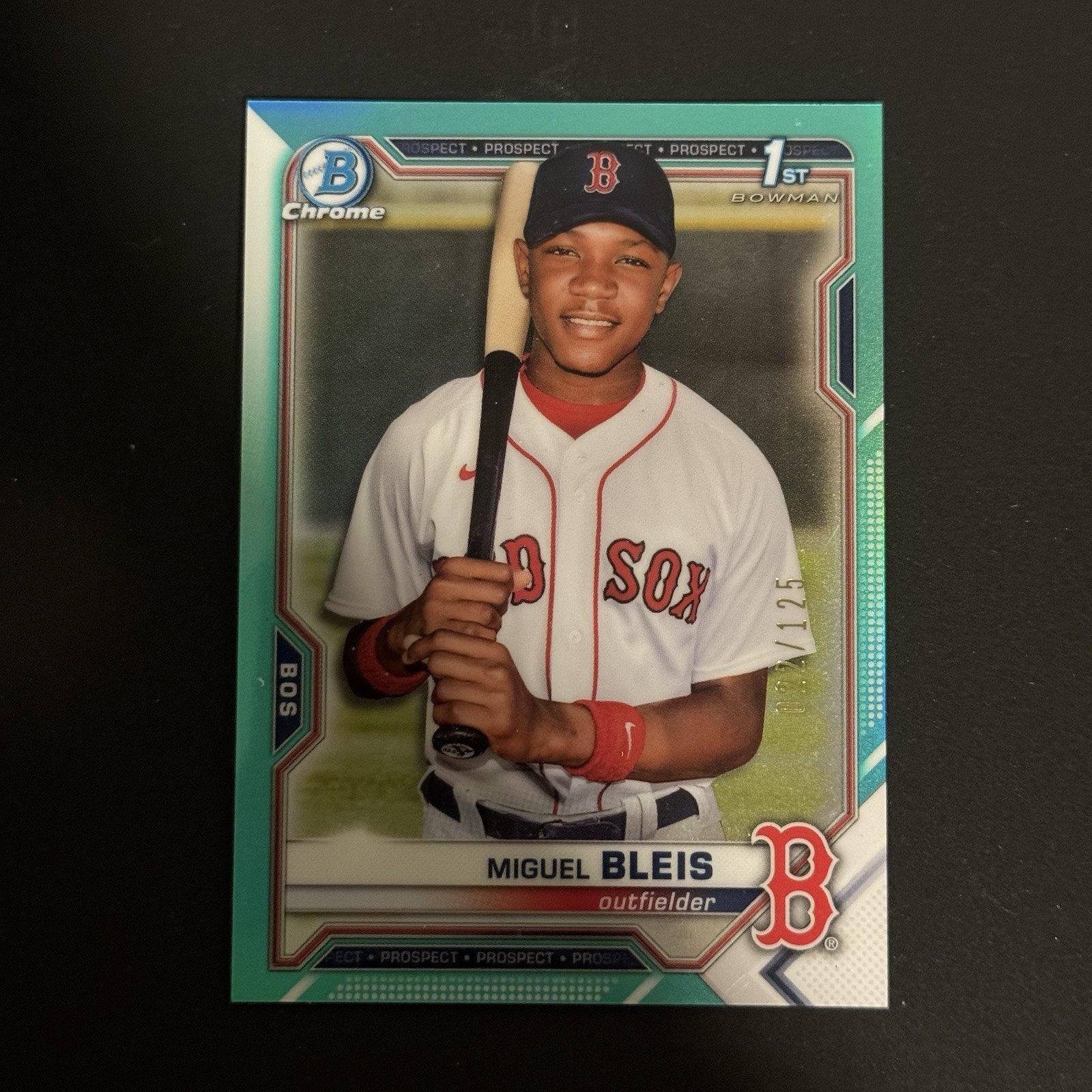 2021 Bowman Chrome Prospects Aqua Refractor /125 Miguel Bleis #BCP-167