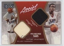 2004 Luxury Box Assist Relics Tier Reserved Samuel Dalembert Allen Iverson 1o15