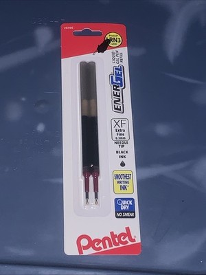 Pentel EnerGel Refills Needle Tip 0.3MM Liquid Gel Ink BLACK Extra Fine New