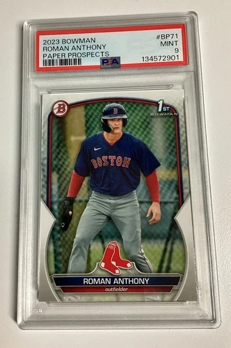 2023 Bowman ROMAN ANTHONY Paper Prospects Card BP71 Boston Red Sox PSA 9 MINT