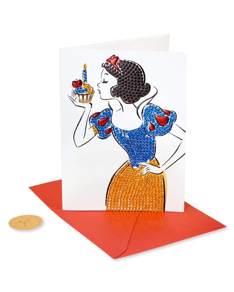 Snow White Birthday Card With Cupcake Premium Papyrus Card For Special Wishes - Image 4 of 4