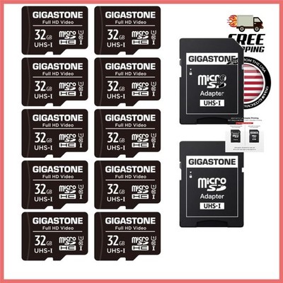 Versatile 32GB Micro SD Cards 10-Pack - 90MB/s for Security Cameras & More