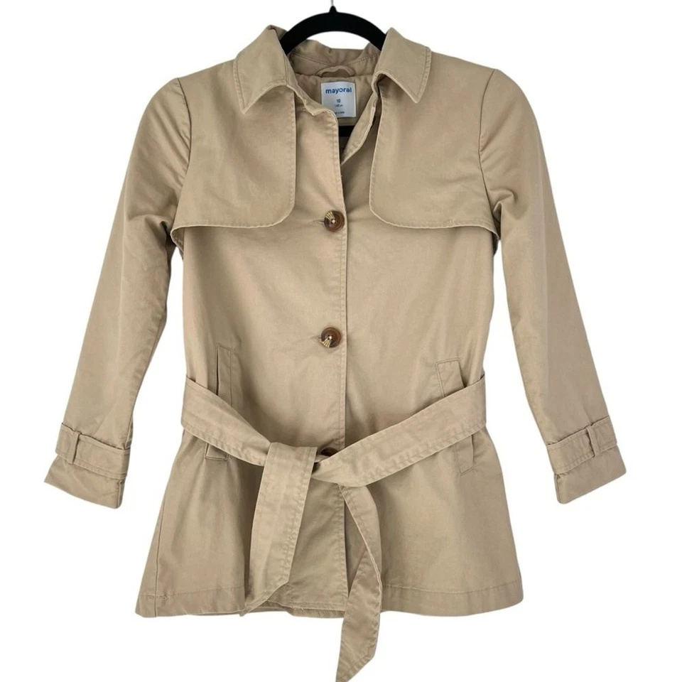 Gabardina Mayoral Niñas Tostada Talla 10 Tostada Clásica Preppy Chic Foto 4 de 4