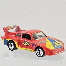 Matchbox Racing Porsche #935 Red Car #35 Auto Tech Bosch BBS 1/57 Scale Diecast