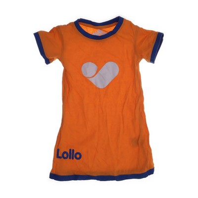 Kleid, Größe: 92, Orange/Blau/Weiß, Baumwolle, Mädchen #I2F