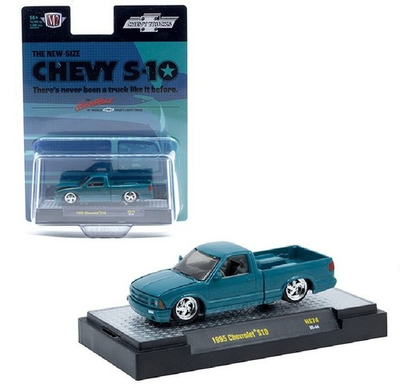 #ad M2 Machines 1:64 1995 Chevrolet S10 Custom Blue Diecast Model 31500 HS74 P5 $17.99