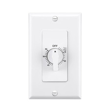Heavy Duty 60-Minute In-Wall Spring Wound Countdown Timer Switch, Mechanical Swi