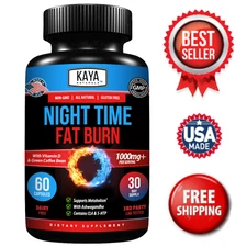 Night Time Fat Burner 60ct Weight Loss Appetite Suppressant Sleep Aid Diet Pills