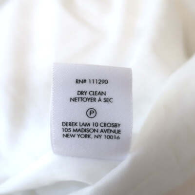 シャンパン Derek Lam 10 Crosby Asymmetric Ruffle Hem Dress White Cotton Size