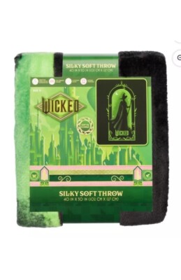 WICKED Throw Blanket Wizard Oz Witch West Elphaba Silky Soft 40''×50'' New Movie