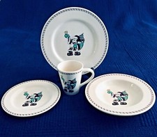 DISNEY Mickey Mouse SANTA Candy Cane Stripe CHRISTMAS Dishes Plates Bowls Cups