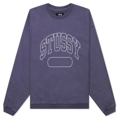 Size Large - Stussy Varsity Oversized Crew (Washed Blue) | eBay