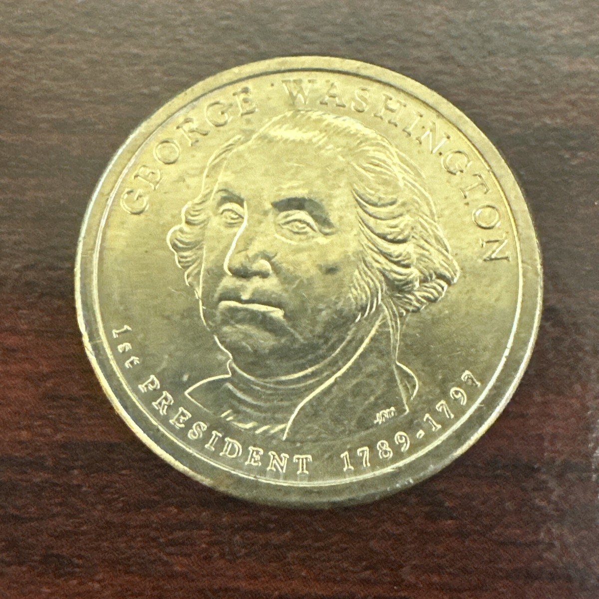 VINTAGE* George Washington 1789-1797 1$ DOLLAR GOLD COIN IN GOD WE