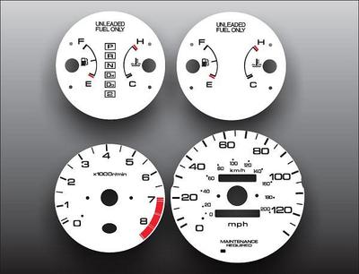 White Face Gauges for 1996-2000 Honda Civic EX LX