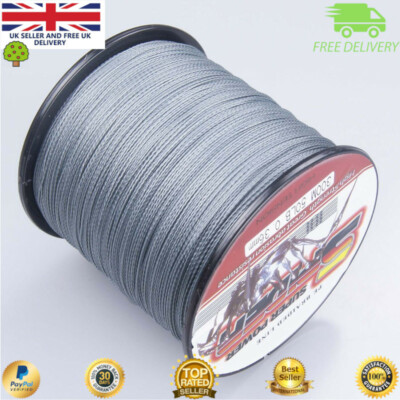 Super Dyneema 100-2000M 15LB Fishing Braid Carp Line Grey Spod Marker Sea