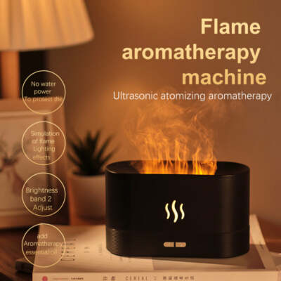 Essential Oil Diffuser Simulation Flame USB Ultrasonic Humidifier Home Office Ai
