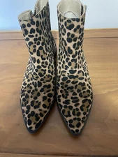 Sole Society Women's Cheetah Print Pointed Ankle Boots Brand New Size 7.5