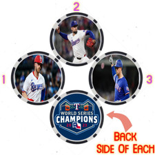 Texas Rangers 2023 World Series Champions Collectable Chip Set (3) NEW