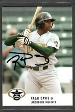 2005 Just Stars #14 Rajai Davis Lynchburg HillCats Card Signed Autograph (D44)