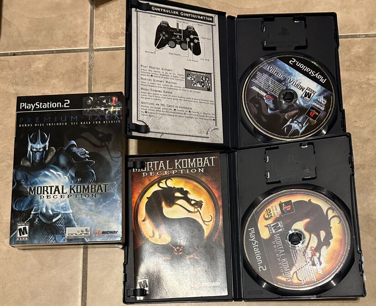 Mortal Kombat Premium Pak Deception w/ Slip Cover cases w/ Manual