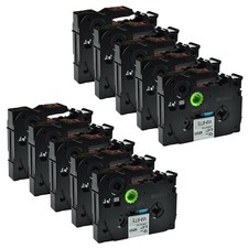 10-Pk/Pack TZe231 TZ231 Black/White Label Tape For Brother P-Touch PT-D210 12mm