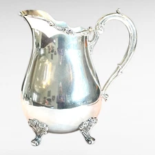 Elegant Mid Century Silverplate Water Pitcher Webster Wilcox VGC & Freshly Polis