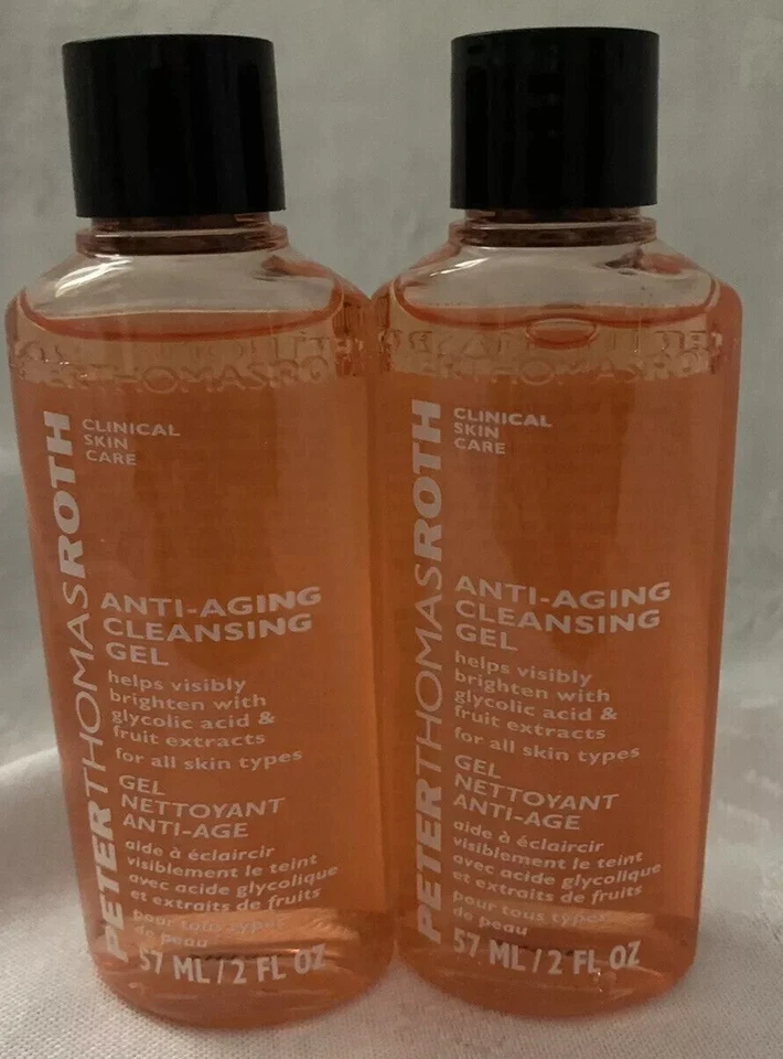 Lot of 2 Peter Thomas Roth Anti-Aging Cleansing Gel 2 Oz Each - New