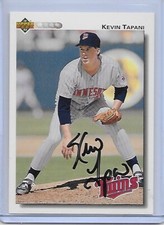 Baseball Card IP auto 1992 Upper Deck KEVIN TAPANI Minnesota Twins