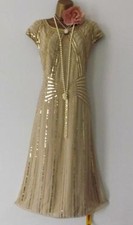 VESTIDO ADORNADO CON LENTEJUELAS JOANNA HOPE ESTILO AÑOS 20 GATSBY FLAPER CHARLESTON 12