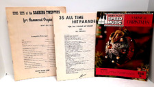 Lot of 3 Sheet Music Books for Organ Hits of Roaring Twenties, Paraders  Xmas