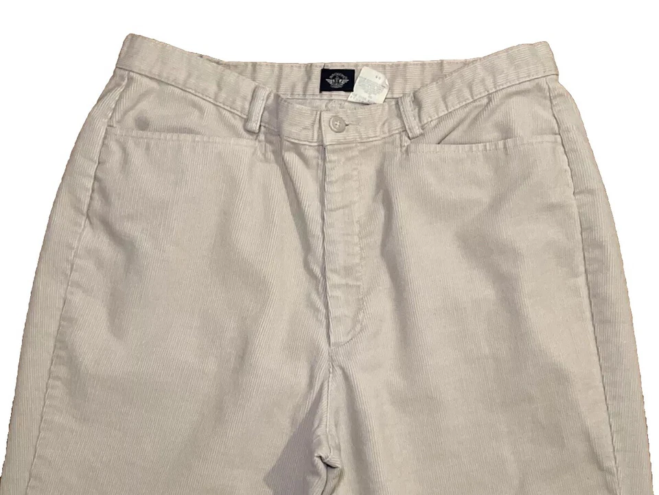 Pantalones de pana Dockers para mujer color crema calce relajado pierna cónica talla 14 Foto 2 de 4