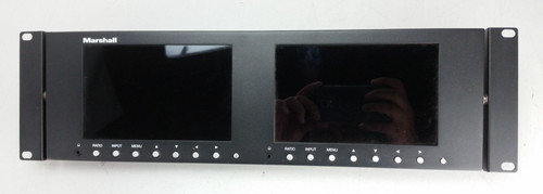 AS-IS Marshall M-Lynx-702 Dual 7″ LCD Rack Monitor NO RETURN