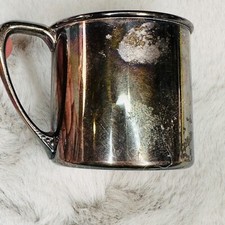 Oneida Silversmiths Vintage Baby Cup Silver Plated Baby Cup With Handle