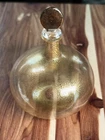 MCM Murano Art Glass VINTAGE Delicate Perfume Bottle Gold Inlay Fingerprint