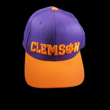 Gorra de iniciación Clemson Tigers Paws púrpura naranja elevada bordada en 3D