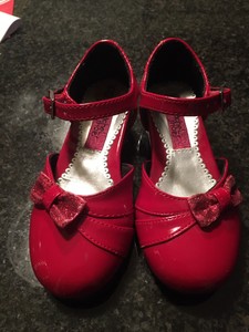 red patent leather dress