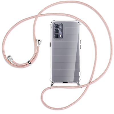 Handykette für Realme GT Master Edition (6.43'') roségold Hülle mit Band Kordel