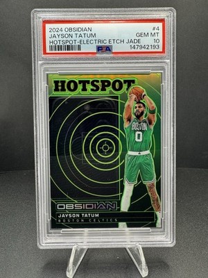 2024-25 Obsidian Jayson Tatum Hotspot Jade /25 SSP PSA 10 Boston Celtics GEM MT