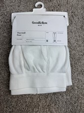 Goodfellow Co Men s Thermal Pants White Size M Tagless Rib Knit Cuffs