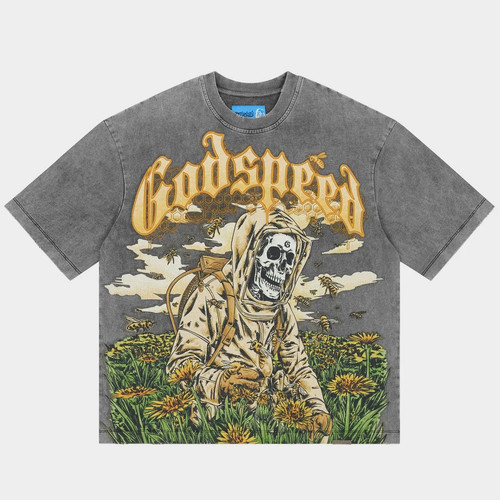 Godspeed Save The Bees NG Grey Wash T-Shirt