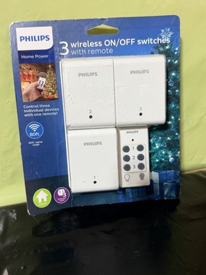 Philips Indoor Lighting Control With Wireless Remote Switch 3 On/OFF Receivers