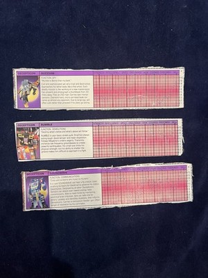VTG G1 Transformer Tech Spec Soundwave Buzzsaw Rumble Lot. Hasbro Toys.