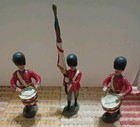 Pre War Elastolin Composition British Soldiers Two Drummers & Flag Bearer 10.5CM — photo 1