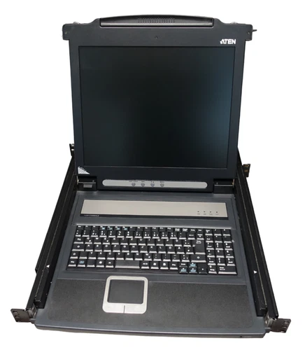 ATEN CL1000M 17 Zoll LCD KVM Konsole Rackmount 1U PS2 USB VGA Single Rail
