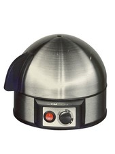 Clatronic EK 3321 Eierkocher mit Härtegradeinstellung (7 Eier), inox, 