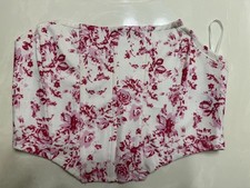 SHEIN Soleia Floral Print Cropped Corset Tube Top Size Small Pink White Bustier